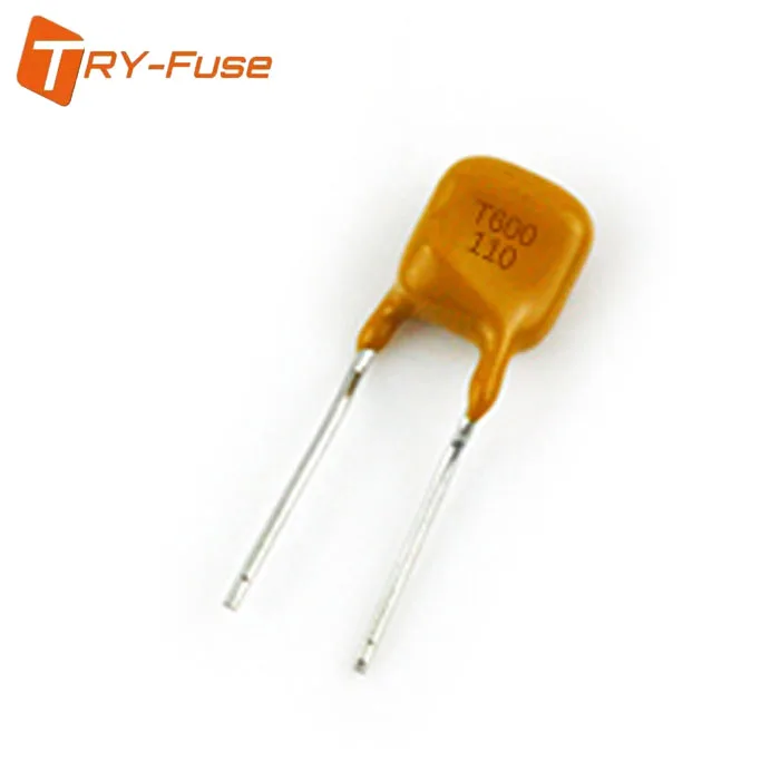 

In-line self-healing fuse PPTC 600V 110MA 0.11A overcurrent protector