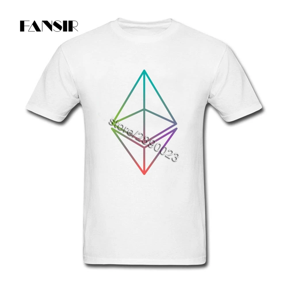 High Quality T Shirt Male Short Sleeve Crewneck Cotton Ethereum Rainbow Team Clothes Men T Shirt High Quality T Shirt Male Short Sleeve Crewneck Cotton Ethereum Rainbow Team Clothes Men T Shirt