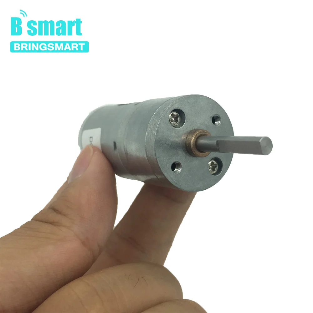 Bringsmart GA25-370 DC мотор-редуктор 6-24 в D форма 25 мм Длинный вал мотор мини-редуктор Шестерня электродвигатель DIY аксессуары