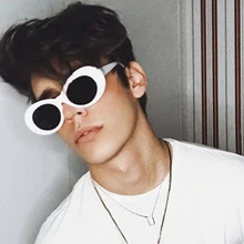 Plout очки Nirvana очки в стиле Курта Кобейна мужские маленькие белые овальные Солнцезащитные очки женские ретро летние солнцезащитные очки Роскошные брендовые солнцезащитные очки