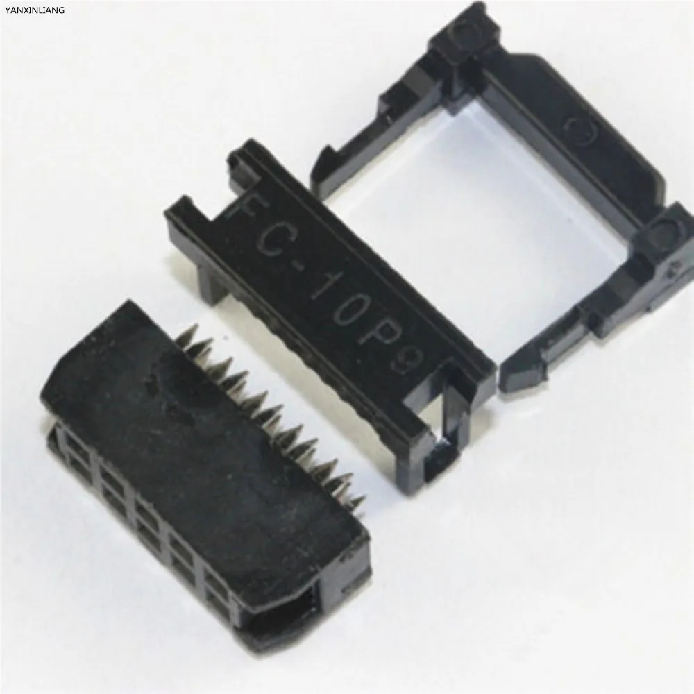 

10PCS IDC Socket FC-10P 2.54mm IDC connector 10-pin cable socket 10P 2X5P IDC