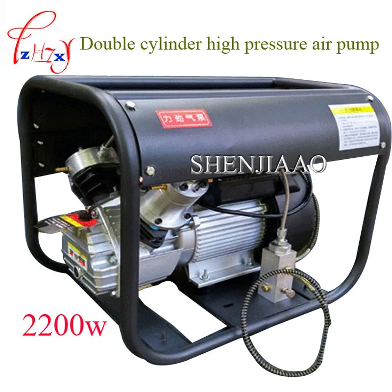

high pressure air pump 220 V 2.2KW Double Cylinder Electric air pump high pressure paintball air compressor for airgun rifle