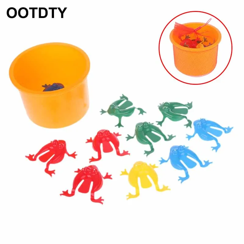 

Novelty 10pcs Jumping Frogs Assorted Hopper Game Baby Toy Action Toy Figures