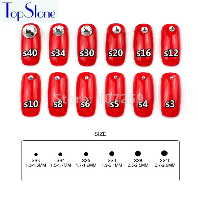 Стразы TopStone 2028 # не требующие горячей фиксации суперяркие стеклянные камни для 3D