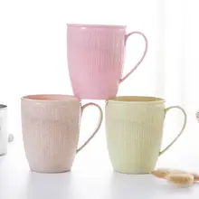 Портативный ванная комната пшеничной соломы ручка держатель чашки для зубной щетки мыть напиток кружка для полоскания горла