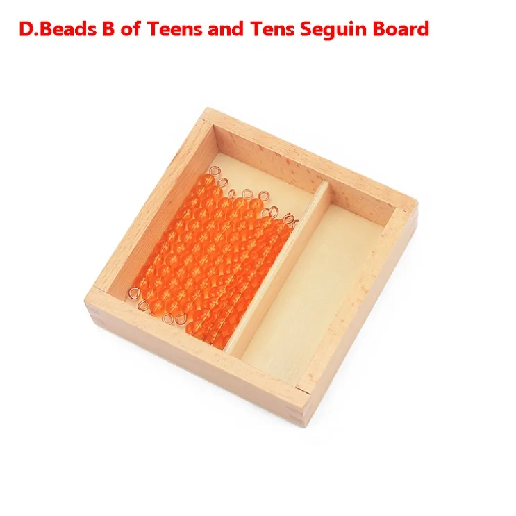 Montessori Teaching Math Toys Teens and Tens Seguin Board with Beads Bars Wood Toys Early Childhood Education Preschool Training 13