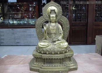 

USPS to USA S0446 21 Tibet Brass Copper 8 treasures Avalokitesvara Bodhisattva Kwan-Yin Guan Yin