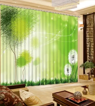 

3D Curtain Fashion Customized Abstract depicting tree dandelions Luxury Blackout 3D Window Curtains For Living Room Bedroom