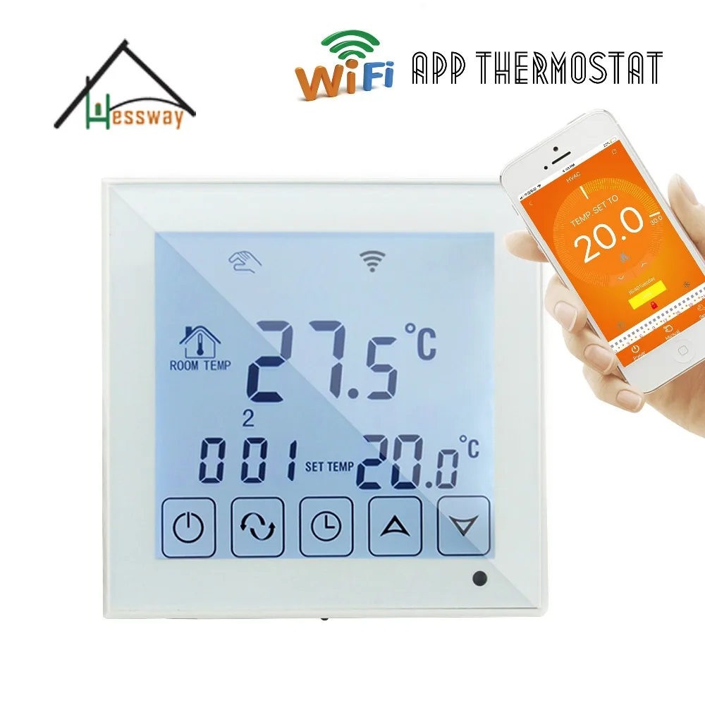 

Wifi touch thermostat Programmable Temperature Controller for water heating/radiator valve/radiator by smart phone Android ISO