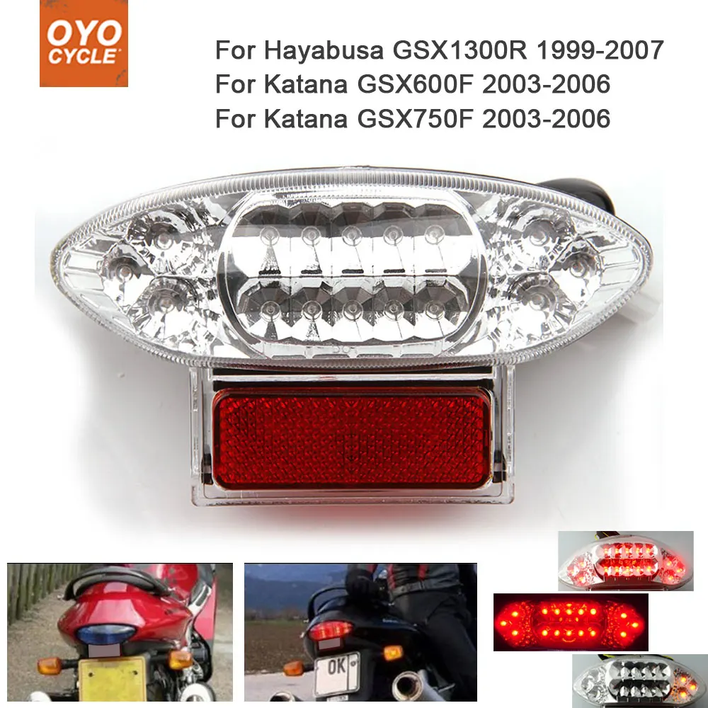 

Motorcycle Integrated LED Tail Light Brake Turn Signal Blinker For Suzuki Hayabusa GSX1300R Katana GSX600F GSX750F