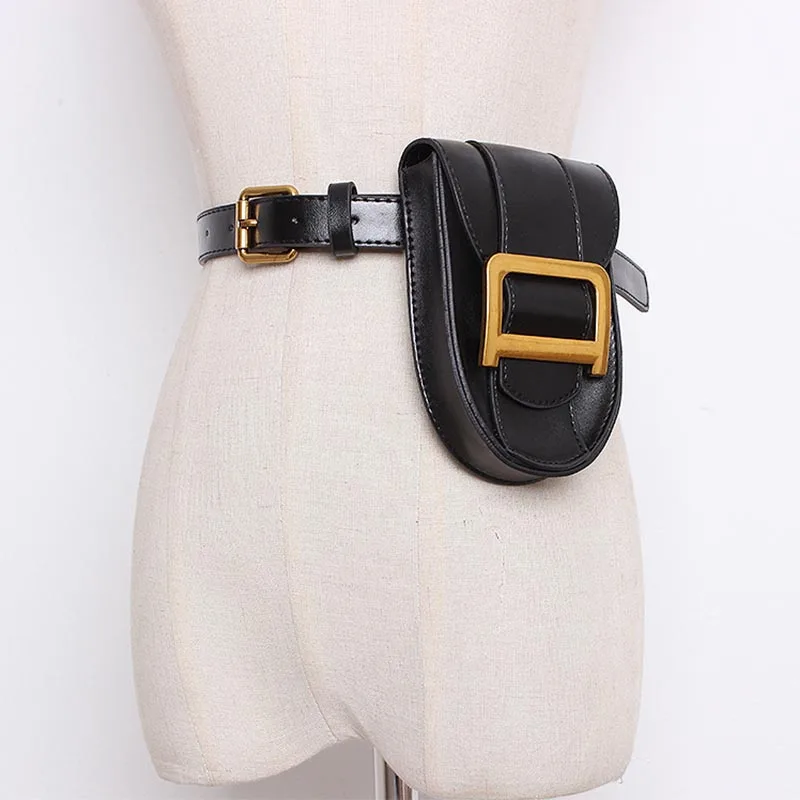 Женская поясная сумка, поясная сумка, пояс под змеиную кожу, модная набедренная посылка, Женская поясная сумка высокого качества, сумка для мобильного телефона - Цвет: Black  Waist bag