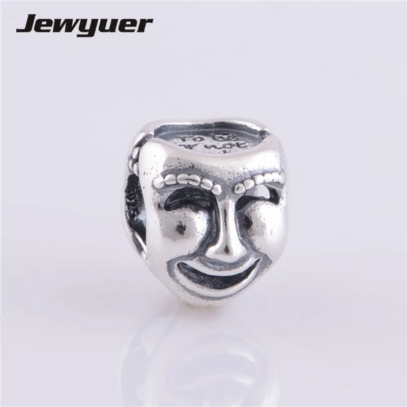 

Silver The World's A Stage charms 925 Steling Silver Charm Beads for Jewelry DIY Making Fit brand Bracelets gift make BE345