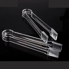 1 шт. 16*3,5 см прозрачный пластиковый зажим для барбекю, барбекю, хлеба, еды, льда, зажим для льда, щипцы, инструмент для бара, кухонные аксессуары