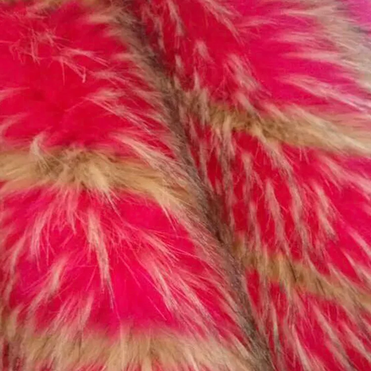 

Off-the-shelf autumn and winter jacquard raccoon fur fox fur fur collar fur ball toy fabric