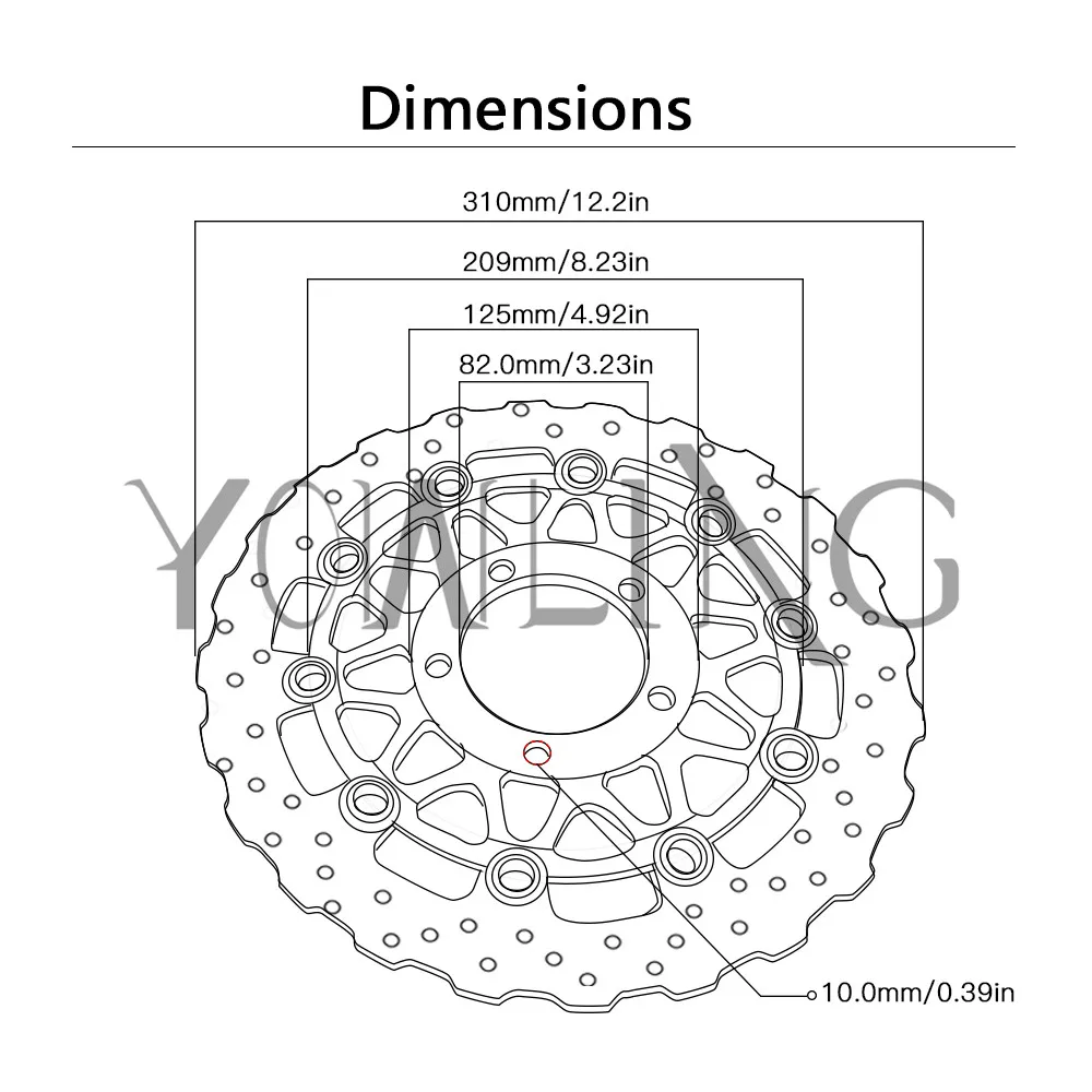 Мотоцикл Запчасти аксессуары передние плавающие тормозные диски ротора ...