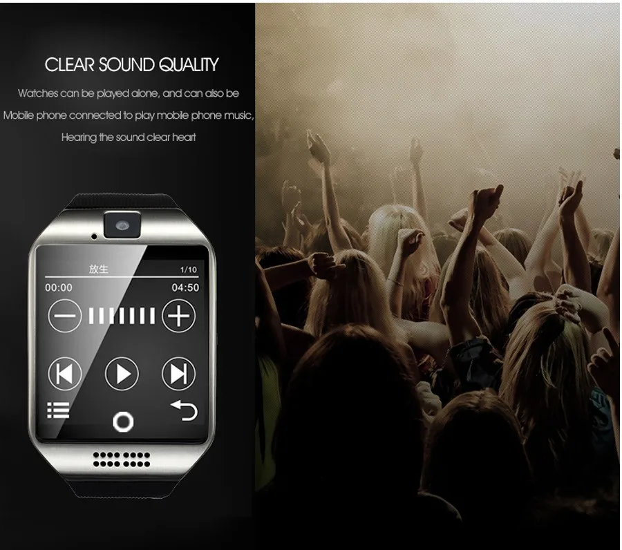 Bluetooth Smart Watch Q18 With Camera Facebook Whatsapp Twitter 034
