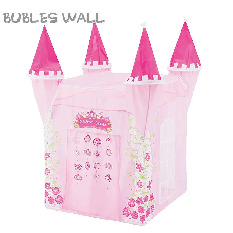 

Bubles Wall Portable Children Princess Castle Tent Game House Comfortable Tower Play Tents Toys For Girls Outside Activitity
