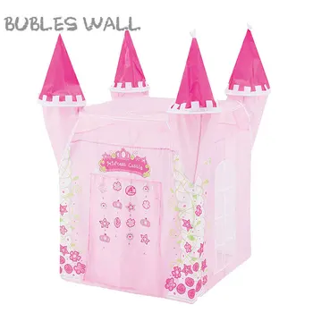 

Bubles Wall Portable Children Princess Castle Tent Game House Comfortable Tower Play Tents Toys For Girls Outside Activitity