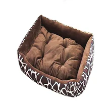 6 Colors Leopard Lattice Elegant Dog Houses Removable Pet cat Bed High-Grade Cotton For Large Dog cat Kennel