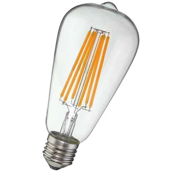 E27 ST64 Screw Dimmable 8W Vintage Edison LED Long Filament Bulbin LED