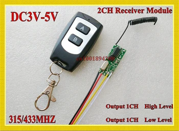 

DC 3V-5V Mini Receiver Module 3V 3.7V 4.5V 5V RF 2CH Receiver Module 1CH High Level 1CH Low Level TTL camera Shutter Release