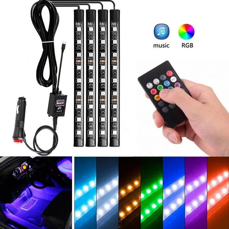 RGB светодиодный светильник для салона автомобиля, светильник для Volkswagen VW Polo Beetle Golf 4 5 7 6 Passat B5 B6 B7 Touareg Jetta Gol Touran Bora