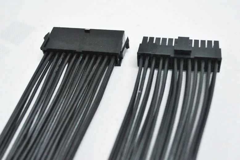 25 قطعة الكثير PC DIY ATX اللوحة اللوحة 24Pin PSU امدادات الطاقة تمديد وصلة كابل الرصاص 18AWG سلك 20 سنتيمتر/ 7.8 بوصة