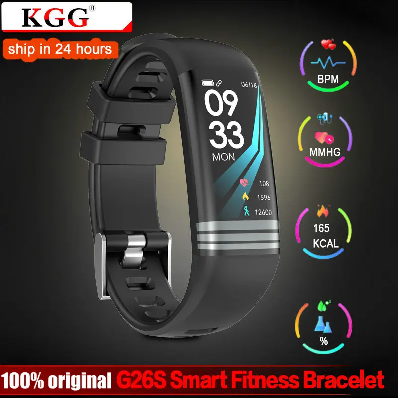 

KGG G26S Smart Fitness Bracelet Watch Activity Tracker Waterproof Smart Band Blood Pressure Measurement Wristband Color Screen
