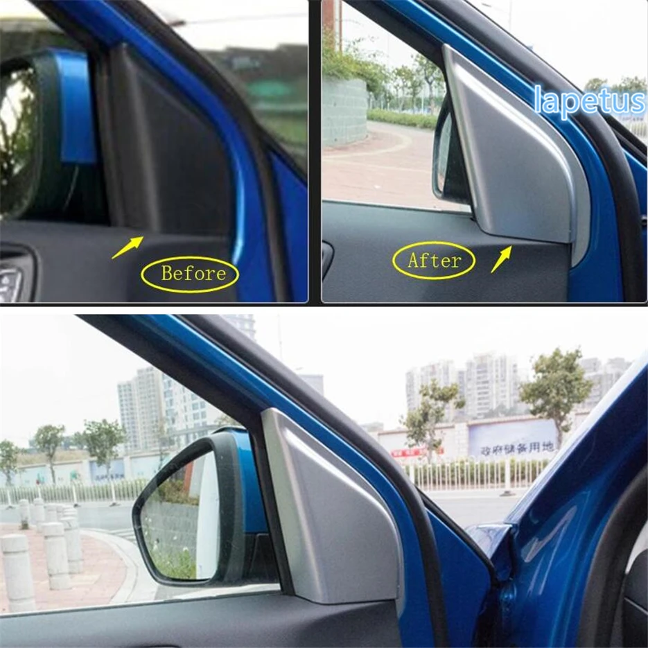

Lapetus Car Pillar A Inner Window Door Triangle Decoration Frame Cover Trim ABS Fit For Ford Focus 2019 Matte Carbon Fiber Look