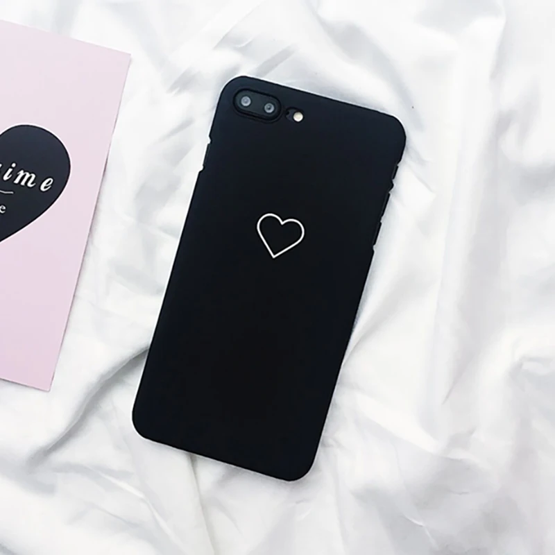 Чехол LOVECOM Love Heart с графическим рисунком для iPhone 11 Pro Max XS XR XS Max X 5 5S 6 6S 7 8 Plus, чехол на заднюю панель из матового жесткого поликарбоната