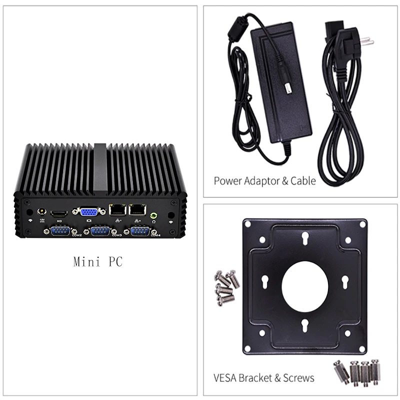 Мини ПК KANSUNG Intel Celeron J1800 4 RS232 Dual Gigabit Linux Windows 10 Ubuntu Barebone HTPC Fanless Industrial X86 mini pc|Мини ПК| |