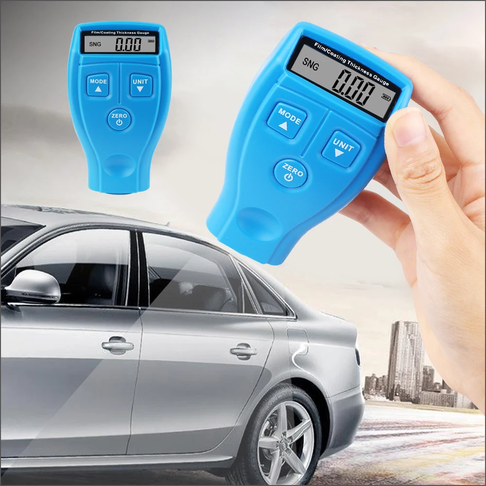 RZ Thickness Gauges Paint Coating Thickness Gauge Digital Car Gauge Tester With Backlight Mini Film