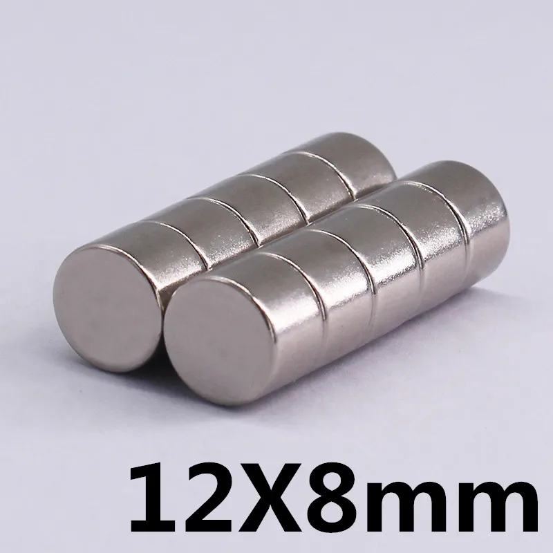 10pcs 12 x 8 mm N35 Super Strong Powerful Small Round Rare Earth Neodymium Magnets | Обустройство дома