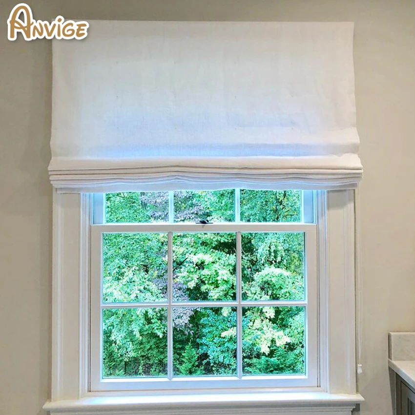 

Cotton/Linen Window Curtain Roman Blinds / Roman Shades / Window Blind Fabric Customized Size