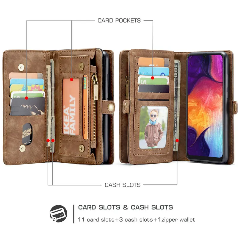 Чехол Кошелек CaseMe для Samsung Galaxy A80 A20e A30 A40 A50 A70|Чехлы-портмоне| |