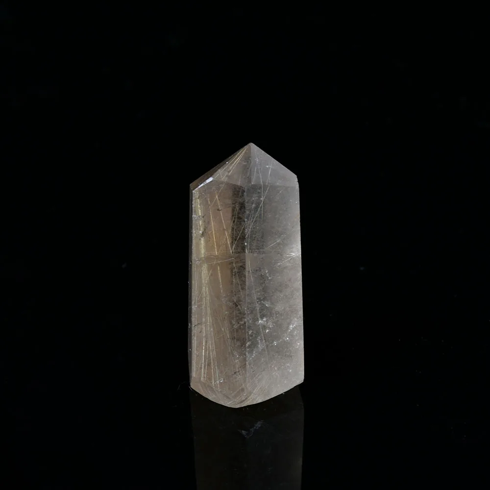 

Natural haircrystalCrystal Six Prism Quartz Wand For Healing Single Tip Column Terminated Points Crystal For Home Decor Gift A27
