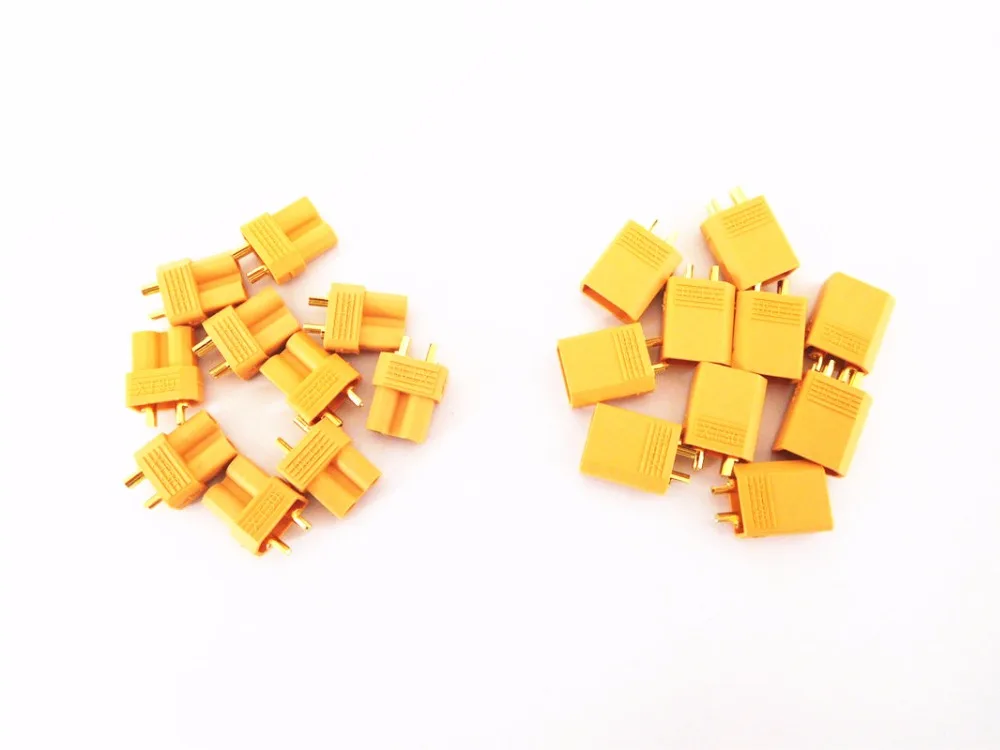 

100 Pairs XT30 2mm Golden Connector LiPo Battery Plug Male & Female Connectors for for RC Mini Quad