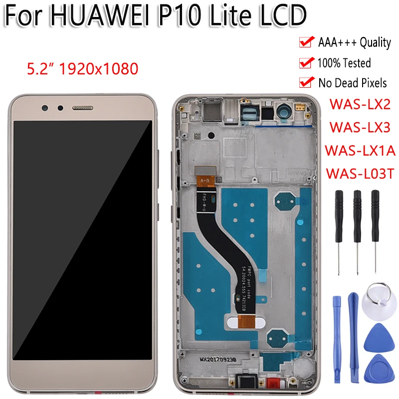 

Original 5.2" For HUAWEI P10 Lite LCD Display Touch Screen Digitizer Assembly For HUAWEI P10 lite VTR-L09 VTR-L10 VTR-L29 lcd