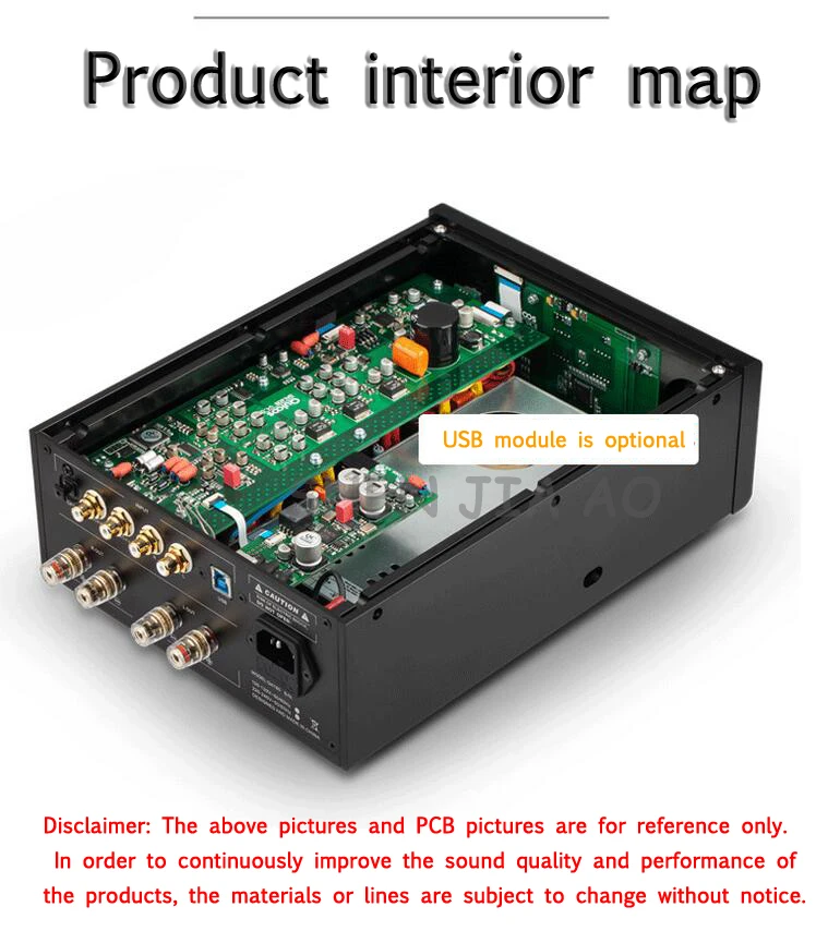 QA690 профессиональный высококачественный цифровой усилитель Hi-Fi DSD 24/192 Бесплатная декодирования модуль USB 2-16 Ом 1 шт