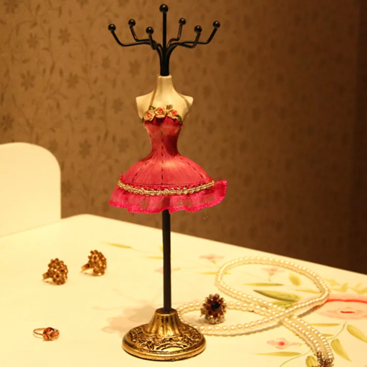 

Home Decor Multifunctional Resin Jewelry Necklace Display Stand Vintage Jewelry Storage Shelves Racks