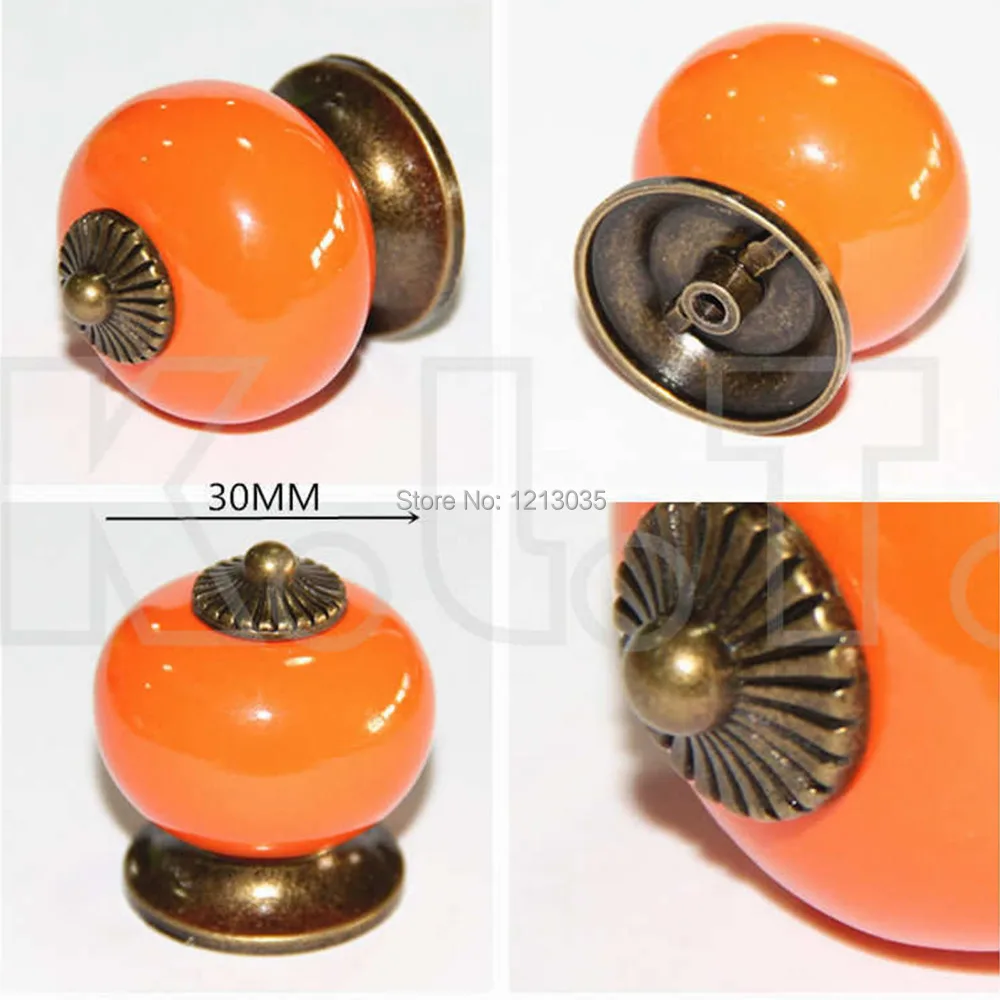1Pcs Retro Ceramic Bedroom Door Cupboard Drawer Knob Pull
