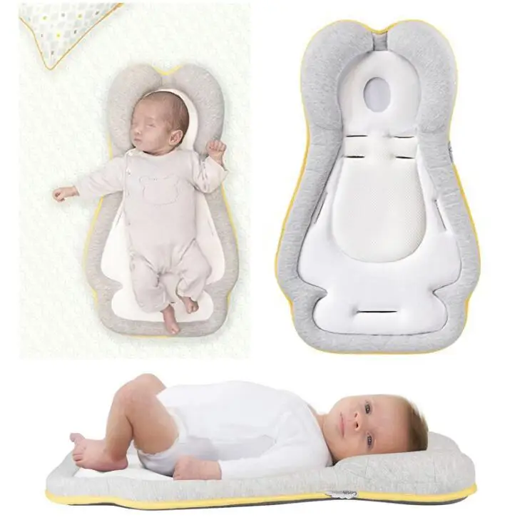 Детская подушка с рисунком-0-12 месяцев, качественная подушка для головы, Детская латексная подушка для позиционирования, Подушка для сна для новорожденных