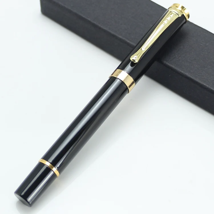 Черная лакированная перьевая ручка JINHAO 500 с золотой отделкой перьевым