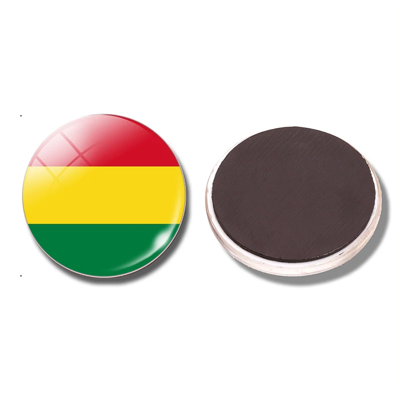 

Bolivia Flag 30 MM Fridge Magnet Bolivia Flag La Paz Santa Cruz Glass Dome Magnetic Refrigerator Stickers Note Holder Home Decor