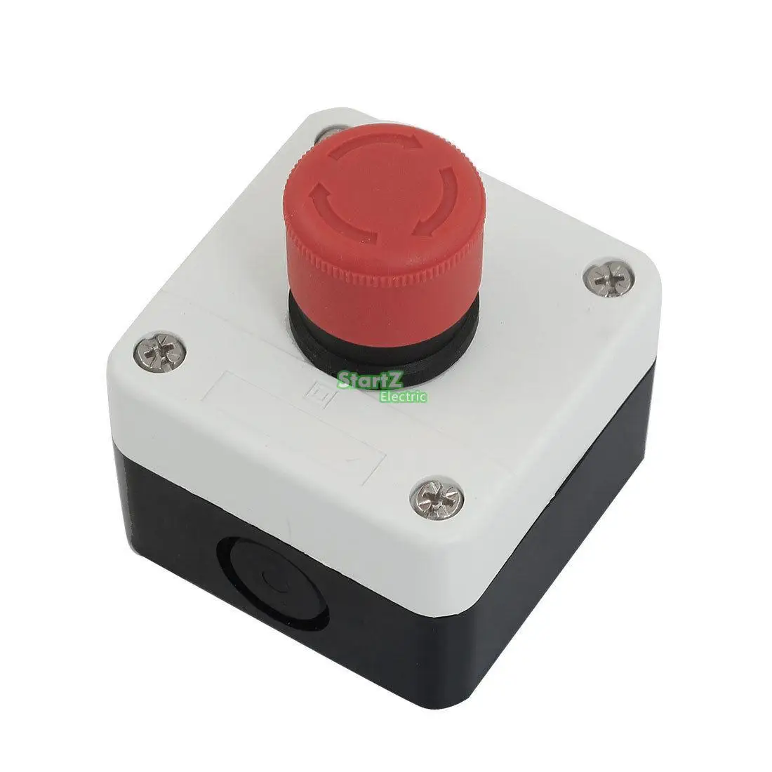 

600V 10A N/C Red Emergency Stop Sign Ignition Locking Push Button Switch Station
