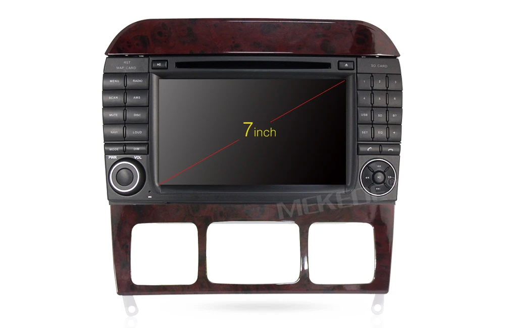 Top Android 7.1   Car DVD Player For Mercedes/Benz/S320/S350/S400/S500/W220/W215/C Class S Class 2G RAM 4G WIFI Radio GPS+8g map 4