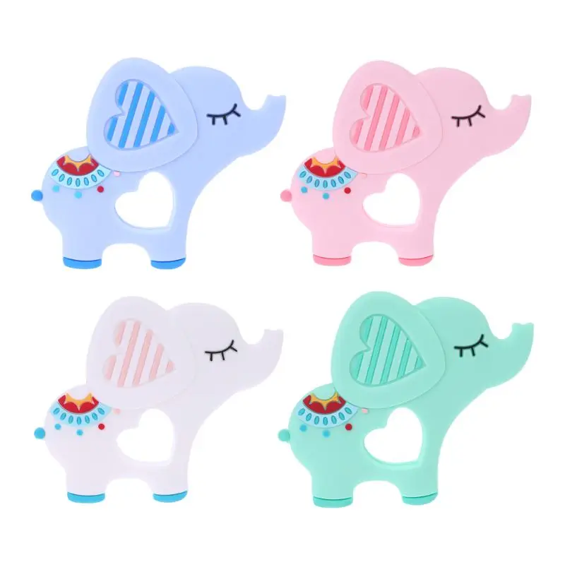 

Food Grade Silicone Baby Molar Stick Child Silicone Teether Elephant Modeling Teething Toy Newborn Soother