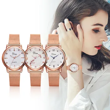 

Fashion Women Watches Stylish And Elegant Multi-Pattern Diamond Dial Alloy Strap Ladies Quartz Watch relogio feminin #20