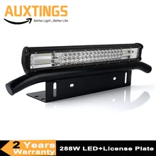 7D 20 дюймов 288 Вт комбинированный светодиодный светильник для светодиодных ламп+ bull БАР передний бампер Кронштейн номерного знака для грузовиков внедорожный 4WD 4x4 Трактор Автомобиль