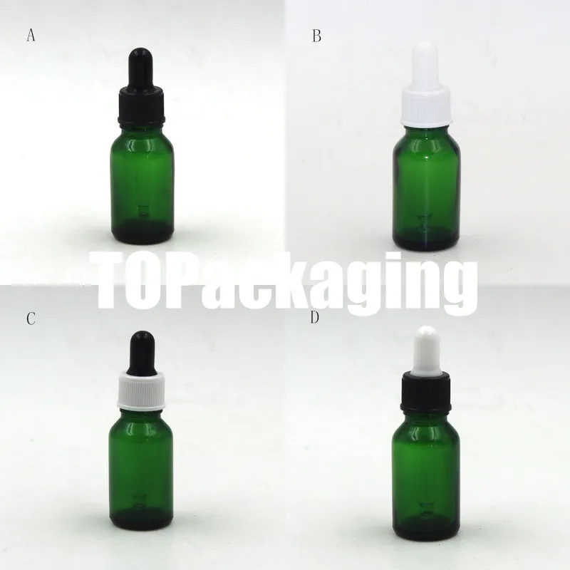 50PCS/LOT-10ML Dropper Bottle,Green Glass Serum Bottle,Small Empty Cosmetic Container With Dropper,Essential Oil Bottle